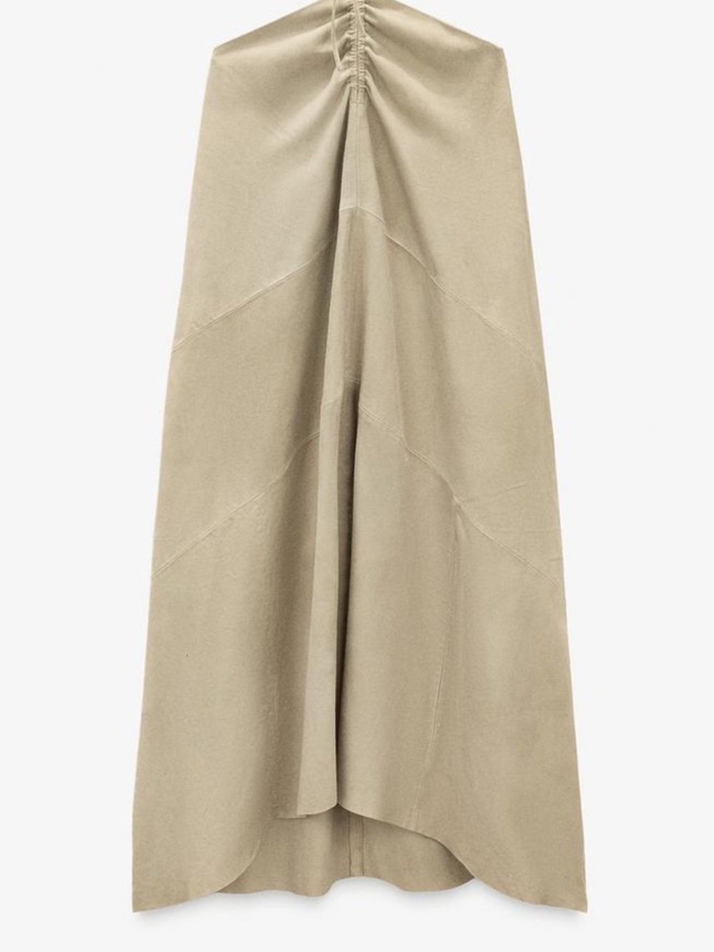 NWT ZARA 100% Goat Leather Suede Long Skirt Western Boho Sz M Limited Edition - Picture 1 of 15